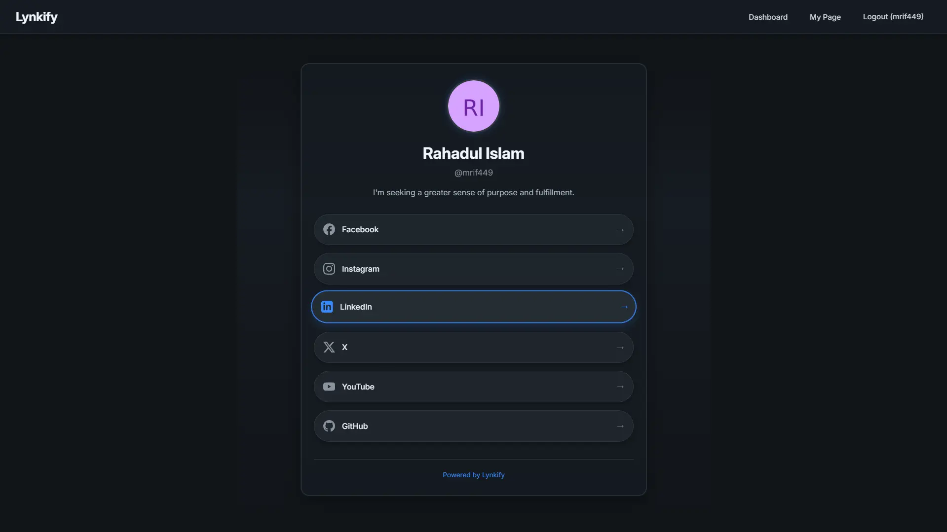 Lynkify - Link sharing platform