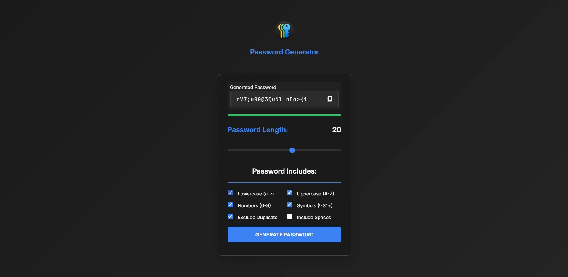 Password Generator tool